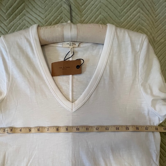 Rag & Bone Tee - The Slub Tee, Medium V-Neck in White, NWT - Picture 9 of 9